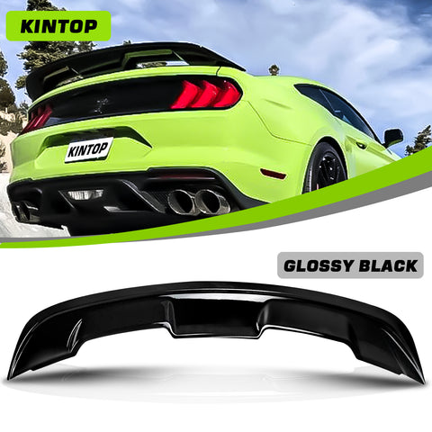 Rear Spoiler For 2015-2022 Mustang Coupe 2DR Models, GT Style ABS Trunk Rear Spoiler Wing Glossy Black | KINTOP