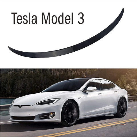 Carbon Fiber Style Rear Wing Trunk Spoiler For Tesla Model 3