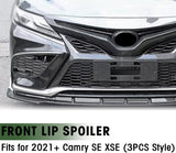 Kintop Front Bumper Lip for 2021+ Toyota Camry SE XSE Carbon Fiber Look