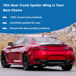 Kintop Rear Spoiler Tail Wings Compatible with 2014-2023 Q50（R Style）