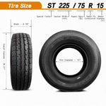 Kintop All Steel Radial 12PR Trailer Tire - ST225/75R15