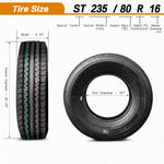 Kintop All Steel Radial 14PR Trailer Tire - ST235/80R16
