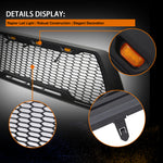 Front Grille Toyota Tacoma For 2016 2017 2018 2019 2021 2022 Mesh Style With 3 Amber LED