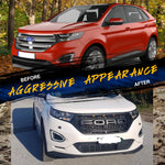 Front Grille for 2015-2018 Ford Edge | All Models W/ LED Lights & Letters  Front Upper Bumper Grille