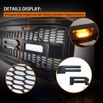 Front Grille For 2005 2006 2007 F250/F350 Super Duty | Raptor Style w/ Letters & Amber LED Lights