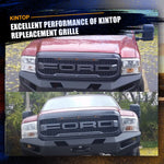 Front Grille For 2005 2006 2007 F250/F350 Super Duty | Raptor Style w/ Letters & Amber LED Lights