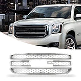 Kintop Front Grille Inserts for 2015-2020 GMC Yukon XL (SLE&SLT) | Chrome