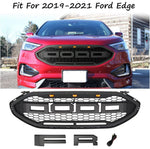 Ford Edge Front Upper Bumper Grille 2019-2021 w/ LED Lights & Letters