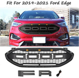 Ford Edge Front Upper Bumper Grille 2019-2021 w/ LED Lights & Letters
