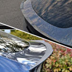Kintop Rear Spoiler Compatible with 2020 2021 2022 Tesla Model Y,Glossy Carbon Fiber Style Rear Trunk Spoiler Lip Wing