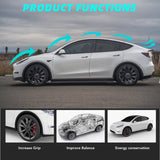 Kintop Rear Spoiler Compatible with 2020 2021 2022 Tesla Model Y,Glossy Carbon Fiber Style Rear Trunk Spoiler Lip Wing