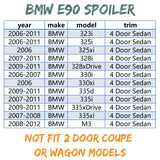 Rear Spoiler for 2008-2012 & 2006-2011 E90 M3 Sedan Wing Drive Truck Spoiler M4 Style | KINTOP