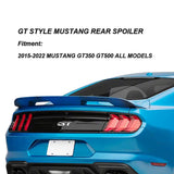 Kintop Rear Spoiler Wing For 2015-2022 Ford Mustang GT350 GT500 | Matte Black