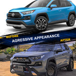 Kintop Front Grille for 2019-2022 Toyota RAV4 Adventure & TRD W/ Letters & Lights
